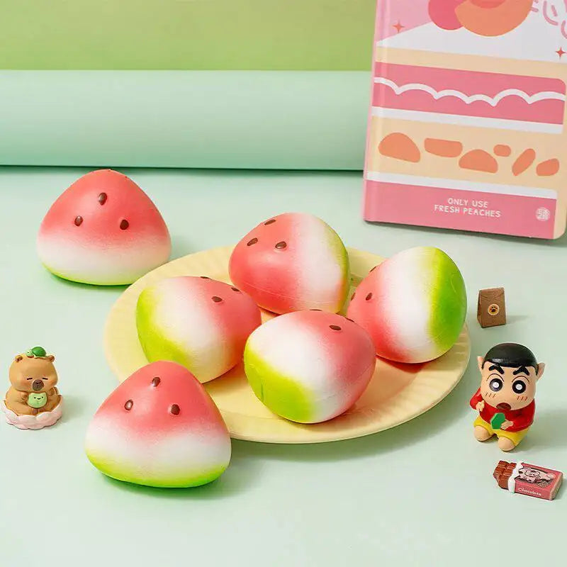 1~10PCS Squishy Watermelon Fidget Toy Anti-Stress Slow Rising Fruit Pinch Squeeze Stress Reliever Funny Pressure Reducer Prop