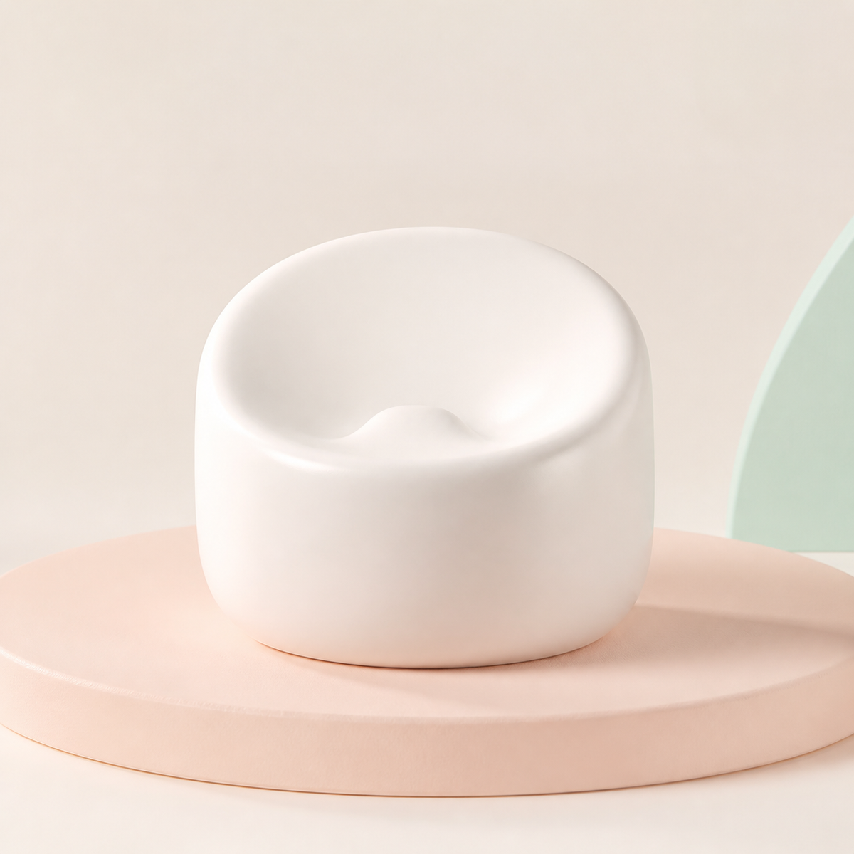 Squishy malvavisco blanco en fotografia de estudio